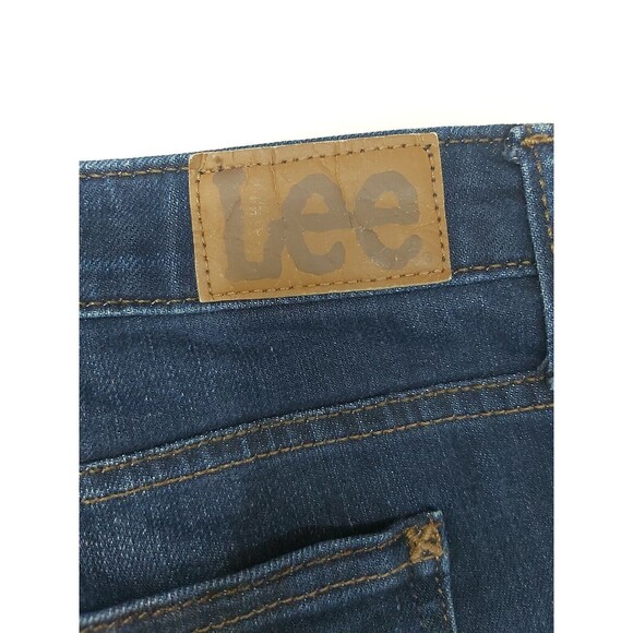 Lee Regular Fit Plus Size 20m Straight Leg Mid Rise Dark Wash Denim Jeans - Picture 5 of 13